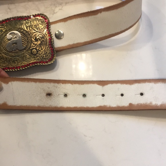 Leather initial “A” belt - Picture 6 of 9